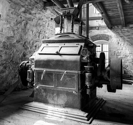 Old mill interior.
