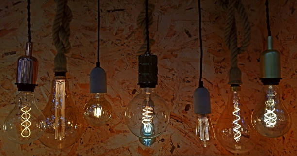 istock Decorative bulbs with their filaments lit 1296145707