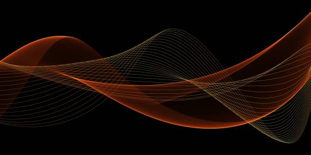 istock Abstract colorful template wave background. Brochure design orange illustration 1296148963