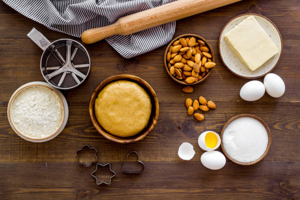 istock Homemade cookies pie or cake - ingredients for dough 1296150725