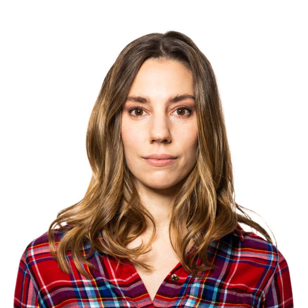 istock Beautiful woman staring at camera 1296154855