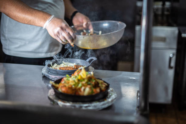 istock Indian kebab platter in hot sizzling plate 1296160878