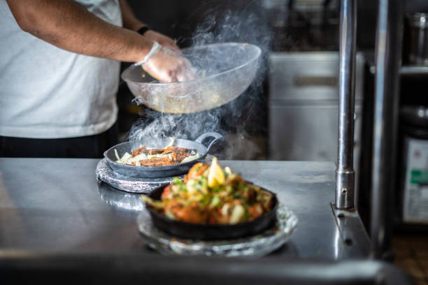 istock Indian kebab platter in hot sizzling plate 1296160914