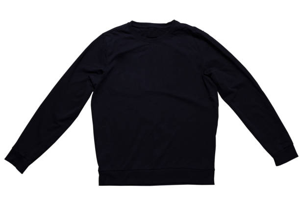 istock Black sweatshirt mock up isolated on white background. Black sweatshirt design template over white 1296162271