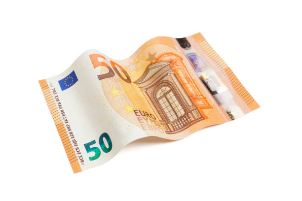 istock 50 Euros bill in wave shape isolated 1296167621