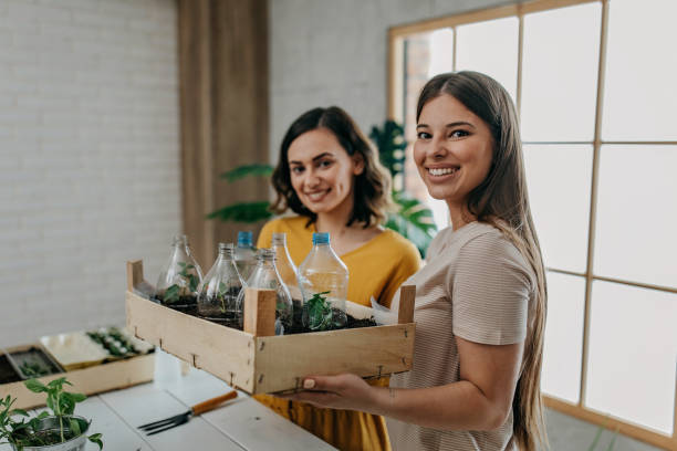 istock Young women planting spices indoors 1296173782
