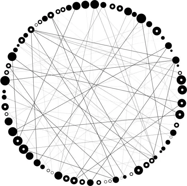 Vector illustration of network circle