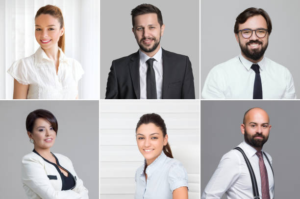 istock Multiple image of business people portraits 1296179385