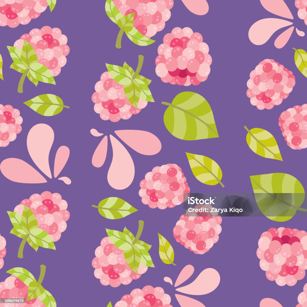 Subtle Raspberry Seem Less Pattern Raspberry Seamless Surface Pattern Design Stock Illustration - Download ...