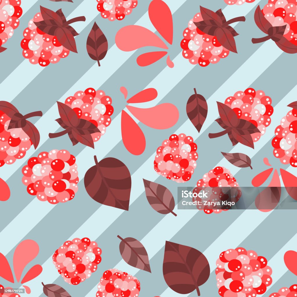 Subtle Raspberry Seem Less Pattern Raspberry Seamless Surface Pattern Design Stock Illustration - Download ...