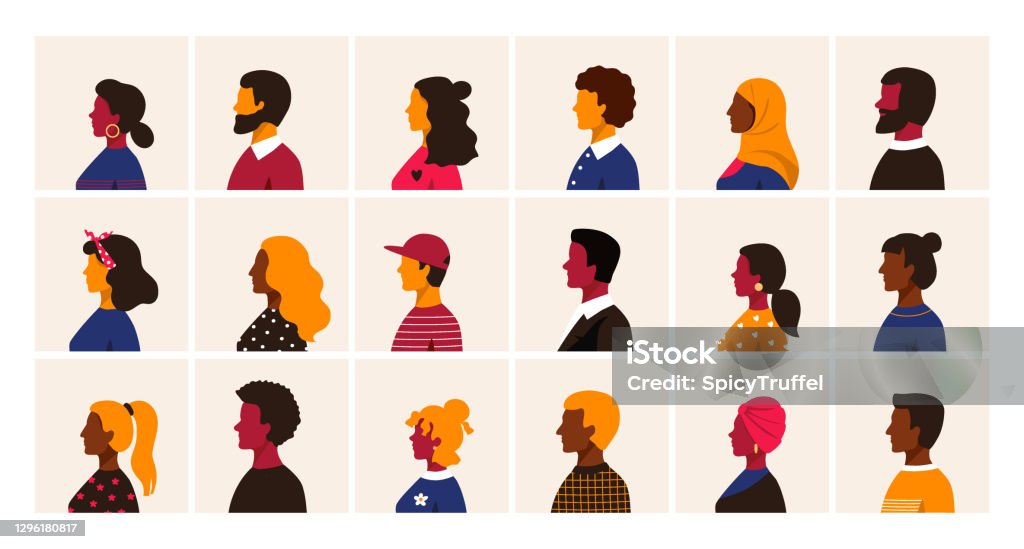Ilustración de Perfil De La Gente Dibujos Animados Multiétnico Hombre Y Mujeres Personajes De Usuario Avatares Colección De Vista Mínima De Moda De La Persona Lado Hombre Y Hembra Viejo Y Joven Ilustración de Perfil De La Gente Dibujos Animados Multiétnico Hombre Y Mujeres Personajes De Usuario Avatares Colección De Vista Mínima De Moda De La Persona Lado Hombre Y Hembra Viejo Y Joven