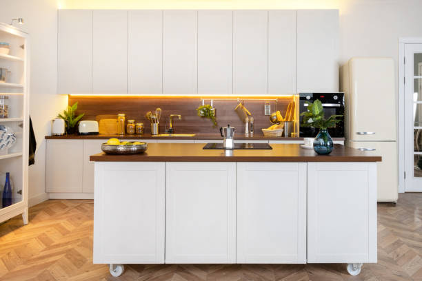 istock Modern kitchen room in new contemporary apartment 1296181079