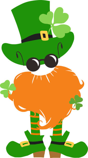 ilustrações, clipart, desenhos animados e ícones de ilustração vetorial do logotipo do dia de são patrício.  design de celebração irlandesa. ícone de tipografia de letras do festival de cerveja. crachá de tipografia desenhado com chapéu verde e shamrock - beer glass mustache beer color image
