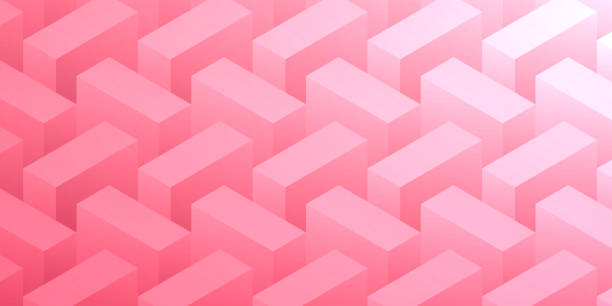 illustrazioni stock, clip art, cartoni animati e icone di tendenza di sfondo rosa astratto - texture geometrica - domino rectangle three dimensional shape leisure games