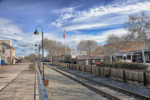 Train station sits silently awaiting the next arrival