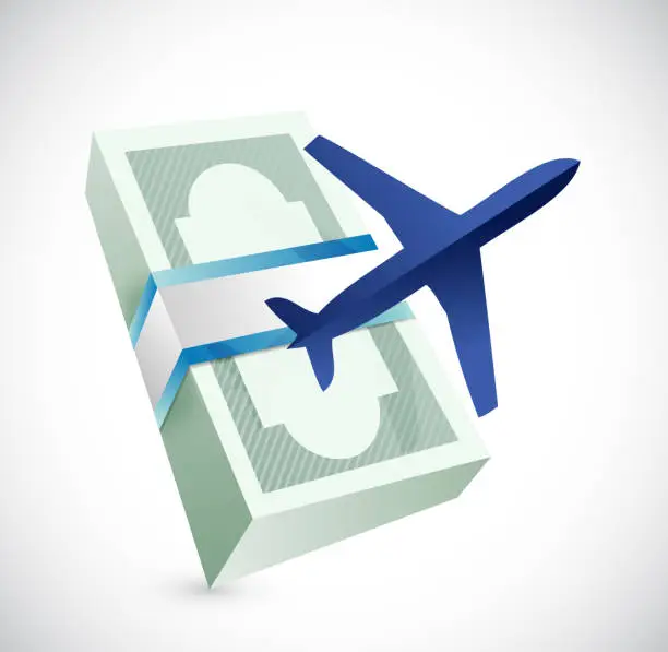 Vector illustration of Travel cost illustration design