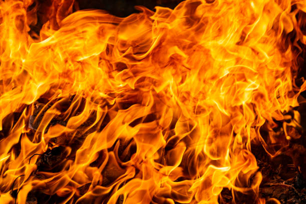 istock The fire, burning debris, there is no focus. Large burning fire. 1296193245