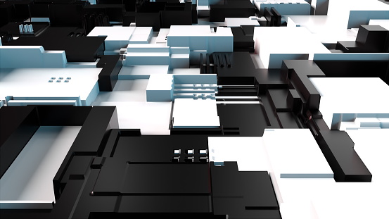 3d Render Technology Background Complicated Abstract Surface Computer ...