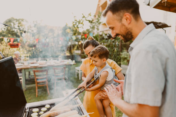 istock Barbecue party in our backyard 1296194264