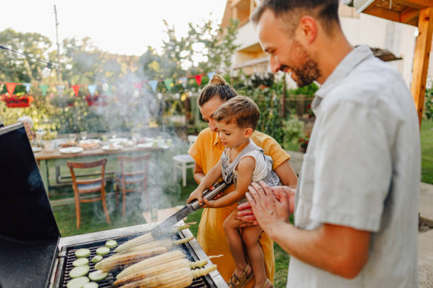 istock Barbecue party in our backyard 1296194902
