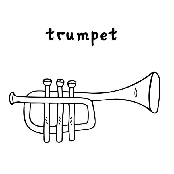 Cartoon Of A Black Trumpet Instrument Illustrations, Royalty-Free Vector  Graphics & Clip Art - iStock