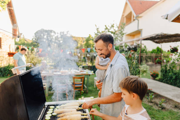 istock Barbecue party in our backyard 1296195306