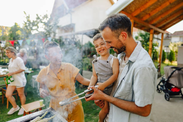 istock Barbecue party in our backyard 1296195402
