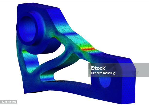 Finite Element Analysis 3d Illustration Stock Photo - Download Image Now - Computer-Aided Design, Model - Object, Three Dimensional