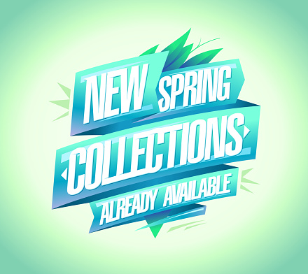 New spring collections already available, vector banner template