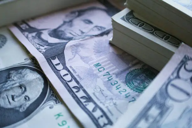 Photo of American Currency In Cash Close Up High Quality