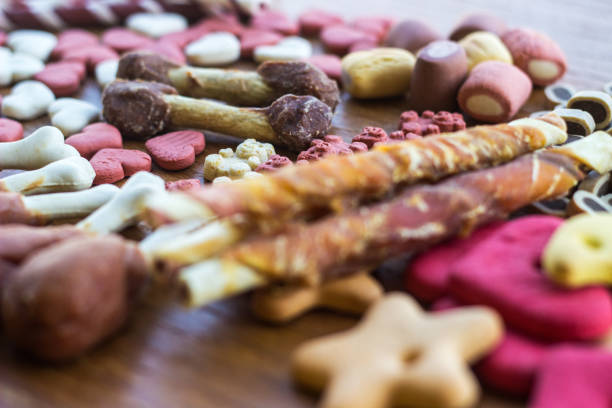 istock Dog tasty colored biscuits, snacks for dogs 1296201339