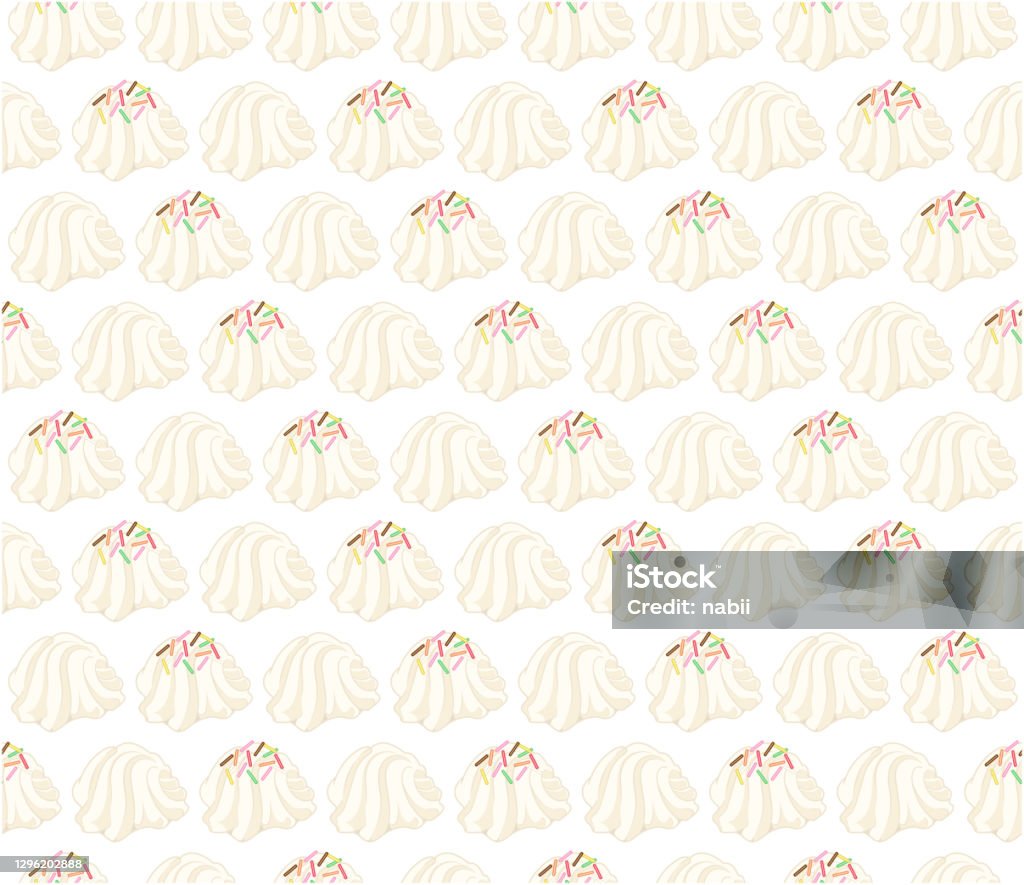 Whipped Cream Seamless Pattern Stock Illustration - Download Image Now ...