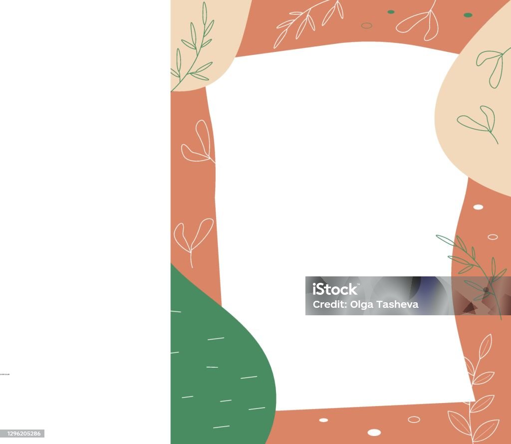 Bright Frame Abstract Bright Frame Abstractand Botanical Elements Stock Illustration ...