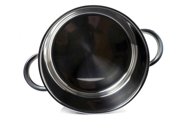 istock A stainless steel soup pot lies on its side. 1296210347