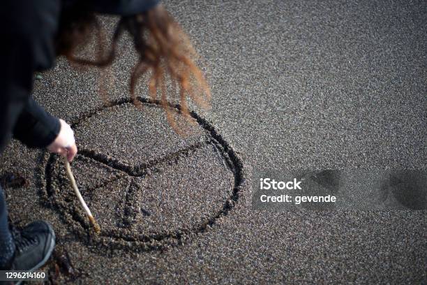 Drawing On Sand Stock Photo - Download Image Now - Music Festival, Seychelles, Summer
