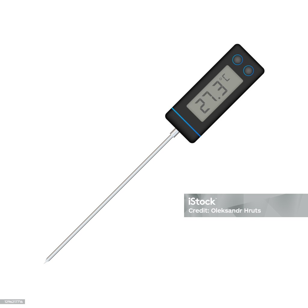 Cooking Thermometer Vector Kitchen Or Laboratory Thermometer Food Temperature Vector Stock ...