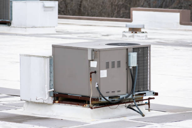 Commercial Roof Top Air Conditioning Unit stock photo