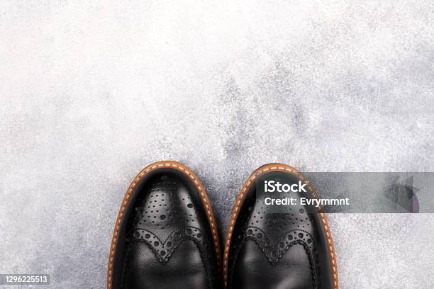 Studio Shots Of Stylish Mens Footwear Stock Photo - Download Image Now - Brogue, Pattern, Shoe