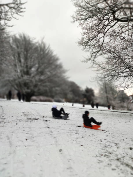 istock Family fun in the snow 1296226705