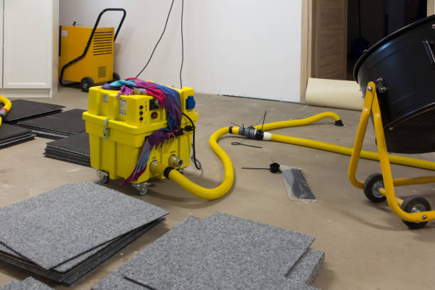 istock Drying a concrete floor under a fabric covering. 1296227787