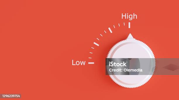 Risk Configurable Toggle Switch Position High Low Stock Photo - Download Image Now - Risk, Low, High Up