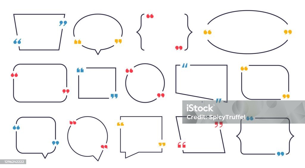 Text Box When Texting Texting Box Set Quote Text Simple Info Boxes Bubble Quotation Comment ...