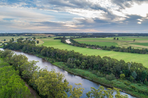 istock River flowing in Australian outback - aerial view 1296243326