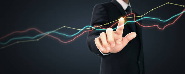 istock Businessman plan graph growth increase of chart positive indicators in his business 1296248682