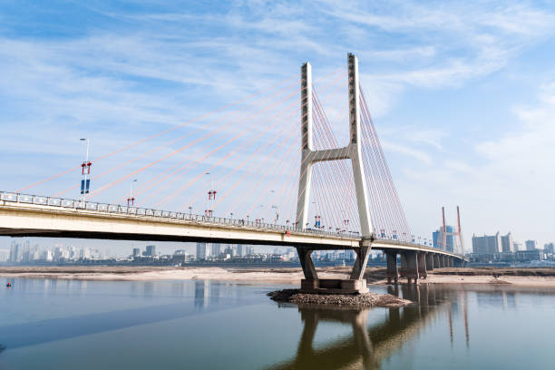 istock Nanchang Bayi Bridge under the blue sky 1296253655