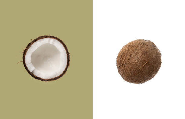istock simple minimalistic raw cracked coconut raw nuts isolated top view 1296253828