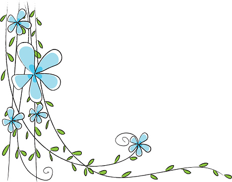 vector drawing flowers background