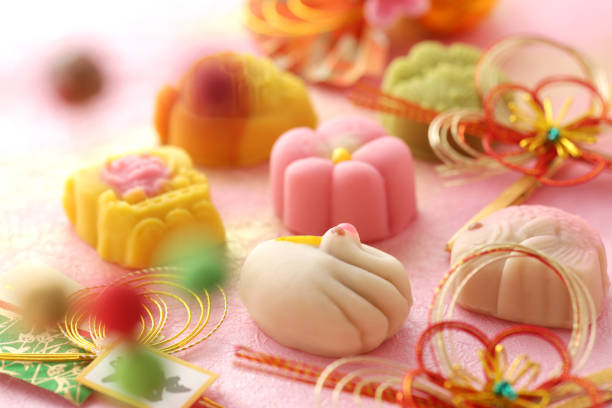 istock Japanese traditional celebrations and gift sweets 1296254730