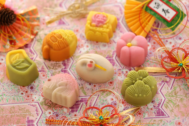 istock Japanese traditional celebrations and gift sweets 1296254739