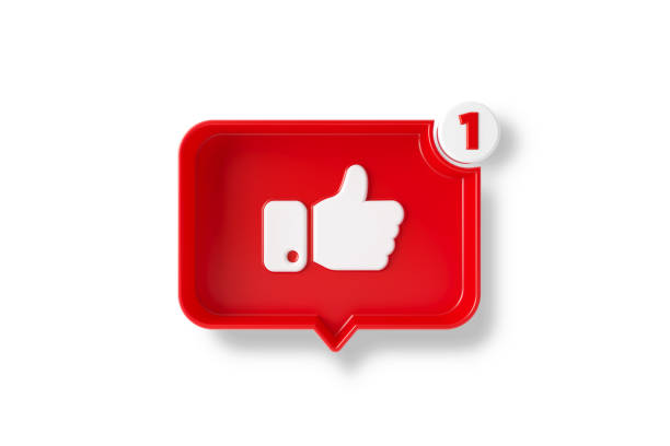 istock Red Chat Bubble With White Thumbs Up Symbol On White Background 1296267214